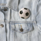 Schwarzweiss-Fußball Button (Beispiel)