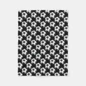 Schwarzweiss-Fußball-Muster Fleecedecke (Vorderseite)