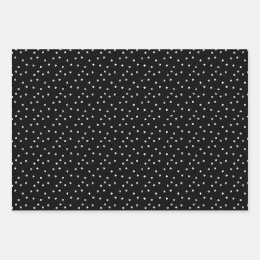 Schwarzweiß-Fußball personalisiert Geschenkpapier Set (Vorderseite 3)