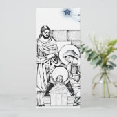 Schwarzweiss-Geburt Christis-Einladung Einladung (Stehend Vorderseite)