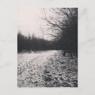 Schwarzweiß gefroren postkarte