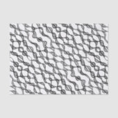 Schwarzweiss-Gekritzel-Band-Kunst-Seidenpapier Seidenpapier (Vorderseite)