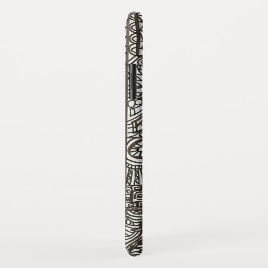 Schwarzweiss-Gekritzel Case-Mate iPhone Hülle (Hinten/Rechts)