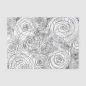 Schwarzweiss-Gekritzel-Kunst-Seidenpapier Seidenpapier (Vorderseite)