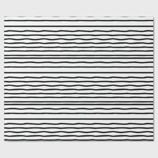 Schwarzweiss-Gekritzel-Packpapier Geschenkpapier (Flach)