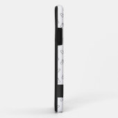 Schwarzweiss-Gekritzel-Schädel-Muster Case-Mate iPhone Hülle (Hinten/Rechts)