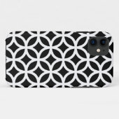 Schwarzweiss-geometrisches Case-Mate iPhone Hülle (Rückseite (Horizontal))