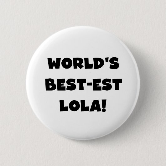 Schwarzweiss-Geschenk T-Shirts des Gut-est Lola Button (Vorderseite)