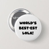 Schwarzweiss-Geschenk T-Shirts des Gut-est Lola Button (Vorne & Hinten)