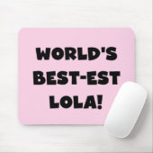 Schwarzweiss-Geschenk T-Shirts des Gut-est Lola de Mousepad (Mit Mouse)