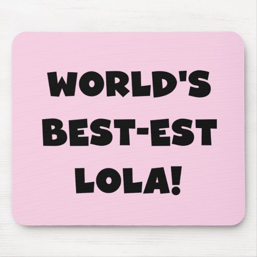 Schwarzweiss-Geschenk T-Shirts des Gut-est Lola de Mousepad (Vorne)