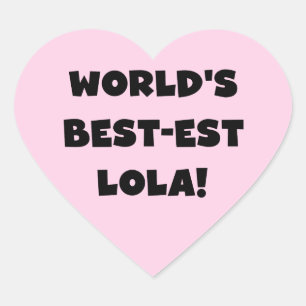 Schwarzweiss-Geschenk T-Shirts des Gut-est Lola Herz-Aufkleber