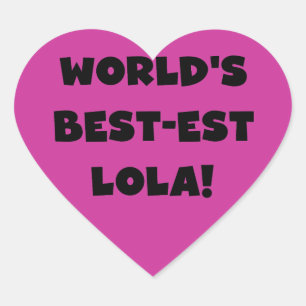 Schwarzweiss-Geschenk T-Shirts des Gut-est Lola Herz-Aufkleber