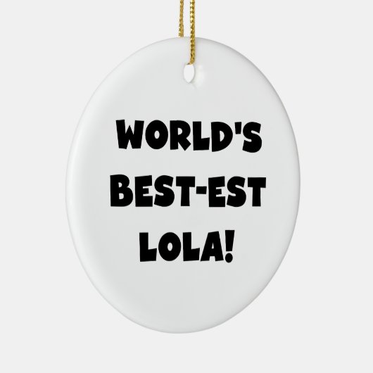 Schwarzweiss-Geschenk T-Shirts des Gut-est Lola Keramik Ornament (Rechts)