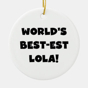 Schwarzweiss-Geschenk T-Shirts des Gut-est Lola Keramik Ornament