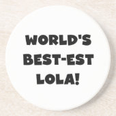 Schwarzweiss-Geschenk T-Shirts des Gut-est Lola Untersetzer (Vorne)
