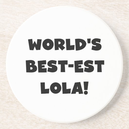 Schwarzweiss-Geschenk T-Shirts des Gut-est Lola Untersetzer (Vorne)
