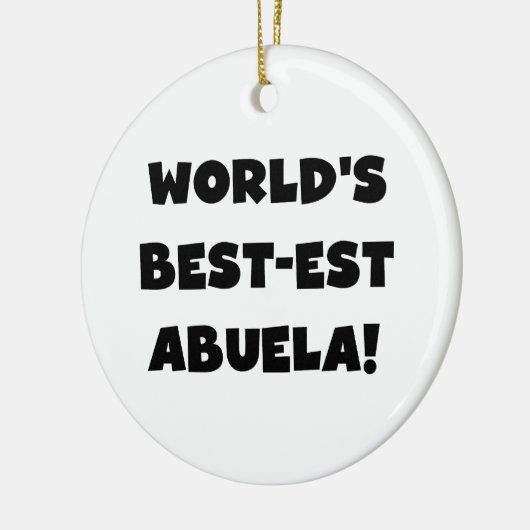 Schwarzweiss-Geschenke des Gut-est Abuela der Welt Keramikornament (Links)
