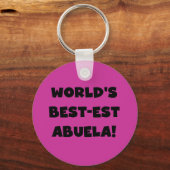 Schwarzweiss-Geschenke des Gut-est Abuela der Welt Schlüsselanhänger (Vorderseite)