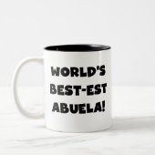 Schwarzweiss-Geschenke des Gut-est Abuela der Welt Zweifarbige Tasse (Links)