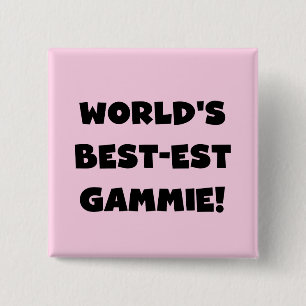 Schwarzweiss-Geschenke des Gut-est Gammie der Welt Button