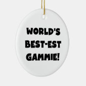 Schwarzweiss-Geschenke des Gut-est Gammie der Welt Keramikornament (Rechts)