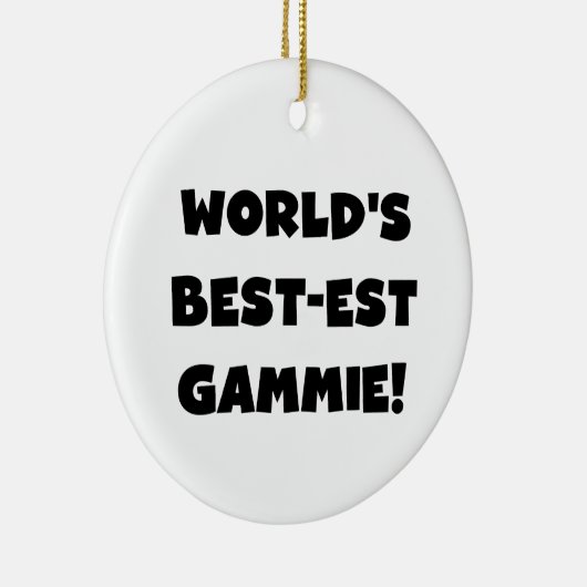 Schwarzweiss-Geschenke des Gut-est Gammie der Welt Keramikornament (Rechts)