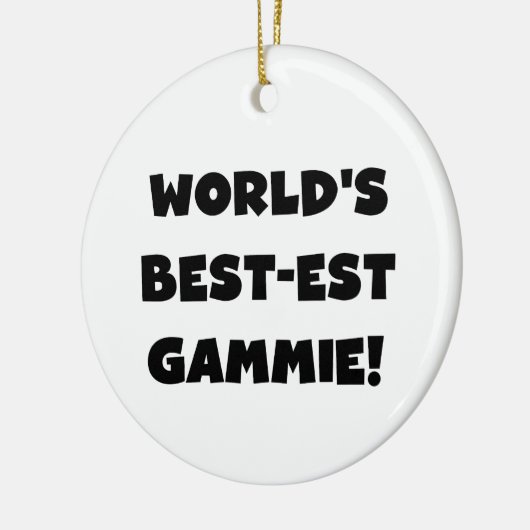Schwarzweiss-Geschenke des Gut-est Gammie der Welt Keramikornament (Links)