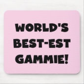 Schwarzweiss-Geschenke des Gut-est Gammie der Welt Mousepad (Vorne)
