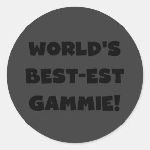 Schwarzweiss-Geschenke des Gut-est Gammie der Welt Runder Aufkleber
