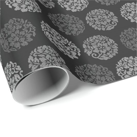 Schwarzweiss Geschenkpapier (Rolleneckpunkt)