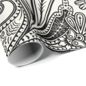 Schwarzweiß Geschenkpapier (Rolleneckpunkt)