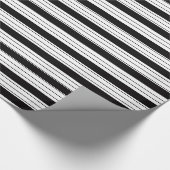 Schwarzweiß gestreift geschenkpapier (Ecke)