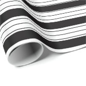 Schwarzweiß gestreift geschenkpapier (Rolleneckpunkt)