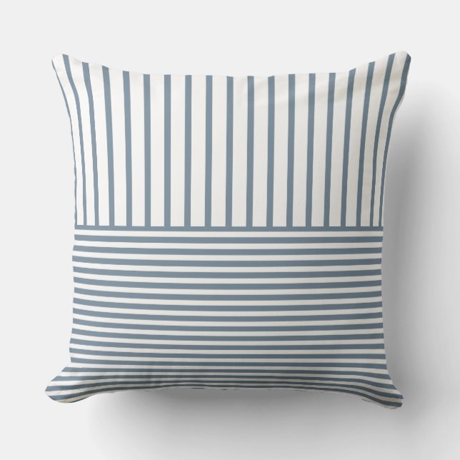 Schwarzweiß gestreift kissen (Vorderseite)