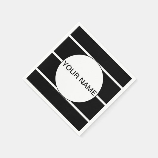 Schwarzweiß gestreift serviette (Ecke)