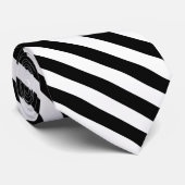 Schwarzweiß gestreifte Krawatte für Männer (Gerollt)