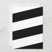 Schwarzweiß gestreiftes Halloween-Party Einladung (Rückseite)