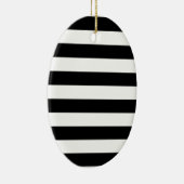 Schwarzweiss-gestreiftes Keramik Ornament (Rechts)