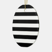 Schwarzweiss-gestreiftes Keramik Ornament (Links)