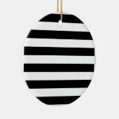 Schwarzweiss-gestreiftes Keramik Ornament (Rechts)