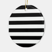 Schwarzweiss-gestreiftes Keramik Ornament (Links)