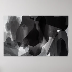 Schwarzweiß gestrichene Abstrakte Hintergrundfarbe Poster