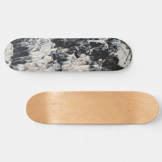 Schwarzweiß gestrichene Wirbel Skateboard Deck (Horizontal)