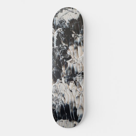 Schwarzweiß gestrichene Wirbel Skateboard Deck (Vorderseite)