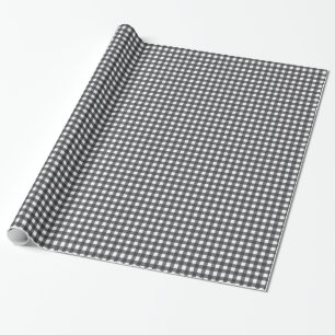 Schwarzweiss-Gingham Geschenkpapier