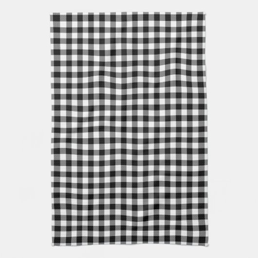Schwarzweiss-Gingham-Muster-Geschirrtücher Geschirrtuch (Vertikal)