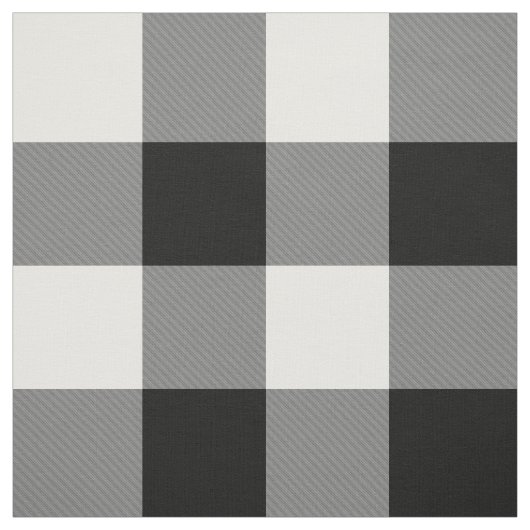 Schwarzweiss-Gingham-Muster-Gewebe Stoff (Muster)