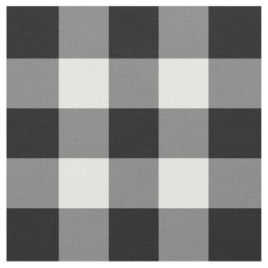 Schwarzweiss-Gingham-Muster-Gewebe Stoff (Nahaufnahme)
