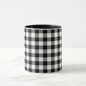 Schwarzweiss-Gingham-Muster Tasse (Zentrum)
